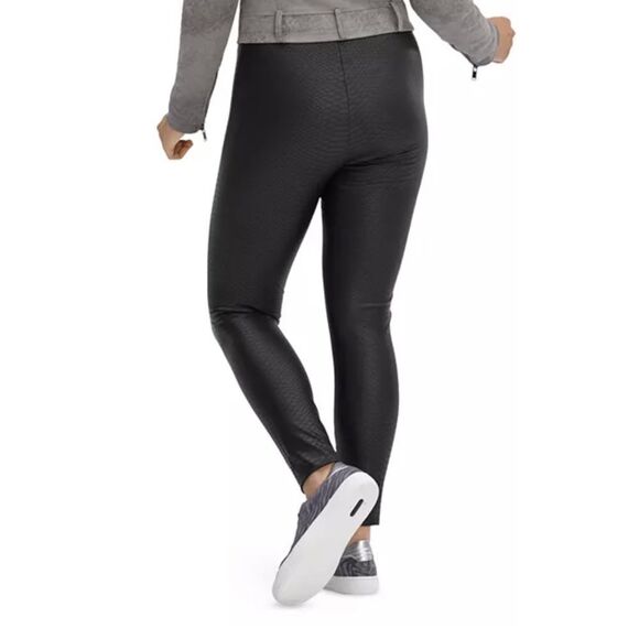 HUE Sleek Effects Black Crocodile Skin Design Soft Stretch Leggings Sz S NWT - Picture 3 of 16